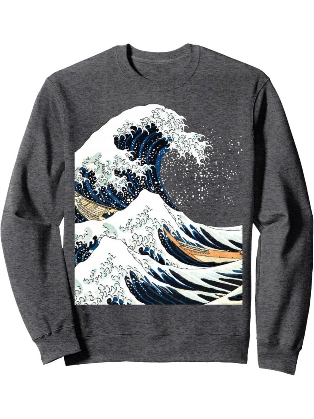 Japanese Art Sweatshirt - The Great Wave Off Kanagawa Graphic Pullover